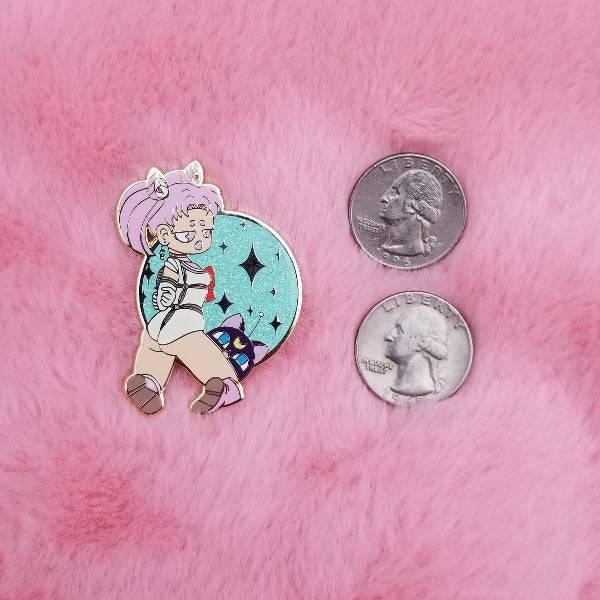 Glitter Shibari Chibi Moon Scout Hard Enamel Pin