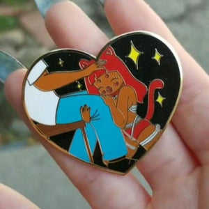 Kawaii Alternative Master and Neko Hard Enamel Pin