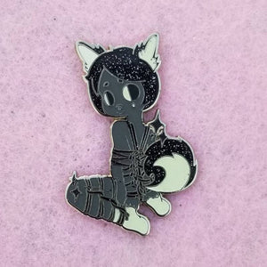 Con Exclusive Neko Boi Tied Up Hard Enamel Pin