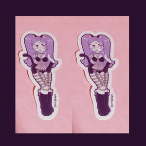 Catgirl Luna Vinyl Sticker 1.33" x 3"