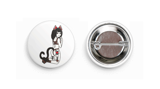 Neko-Meow Button Badge