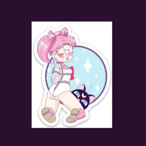 Shibari Chibi Moon 2.24" x 3" Vinyl Sticker