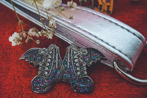 Glitter Batty Boots Enamel Pin