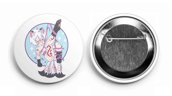 Kitsune Boi Button Pin